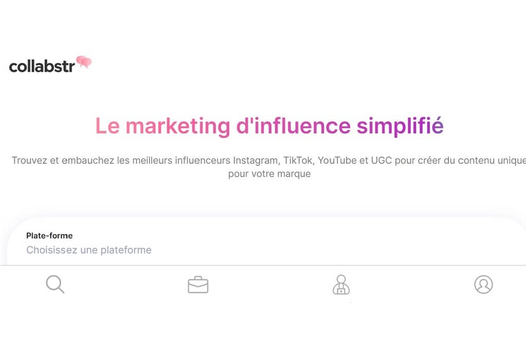 Article comment avoir des abonnés sur tiktok - capture d'écran de l'outil Collabstr