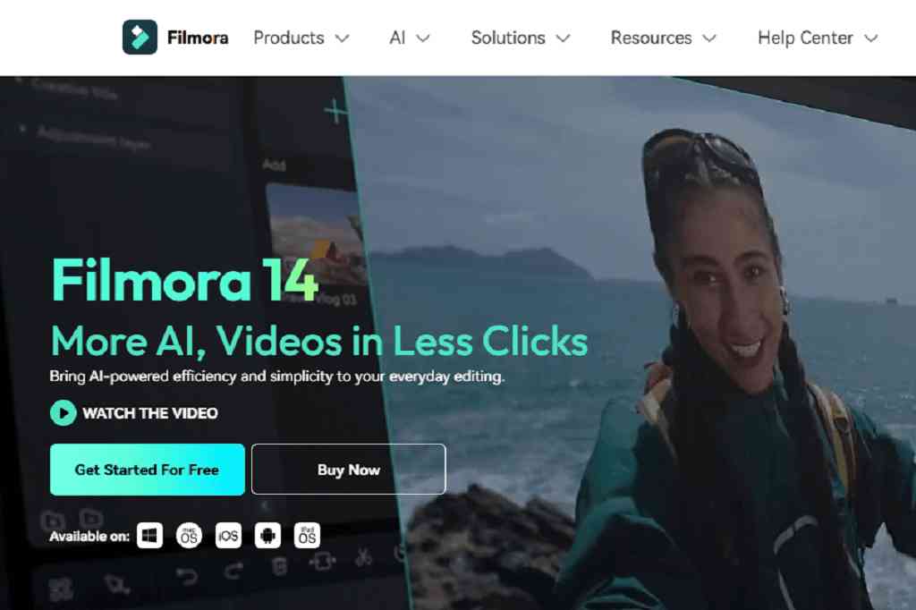 Article comment faire un montage tiktok - Capture d'écran de l'outil Filmorago